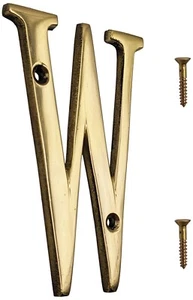 4-inch House Letter with Mounting Screws, Polished Brass, Shiny Gold Color - Picture 1 of 103