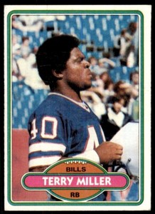 1980 TOPPS FOOTBALL TERRY MILLER BUFFALO BILLS #243
