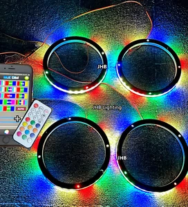 JHB 4PCS 15" Bluetooth Remote CHASING 1/2"Spacer Subwoofers Speaker Rings Lights - Picture 1 of 21