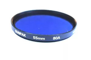 55mm Sunpak 80A Filter - Blue CC - NEW - Picture 1 of 3