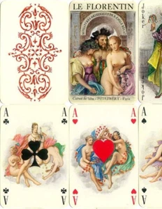 Vtg Ltd Ed Philibert Becat LE FLORENTIN Erotica Poker Playing Cards 4929/12000 - Picture 1 of 14