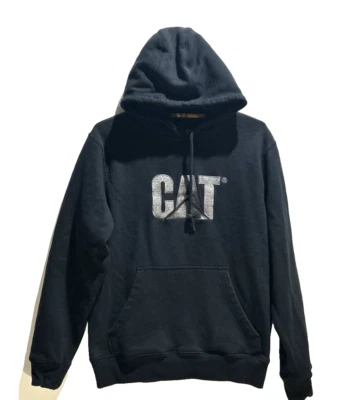 Sudadera Caterpillar Para Hombres Mediana Negra Sudadera con Capucha CAT Construcción Logo Suéter Foto 1 de 4