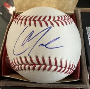 Christian Moore Autographed Baseball OMLB LA Angels - Picture 1 of 2