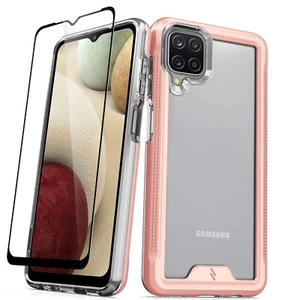 Funda ZIZO ION Series Galaxy A12 con Cristal Templado - Oro Rosa y Transparente NUEVA - Imagen 1 de 4