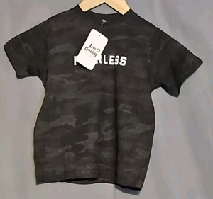 Love Bubby - Boy's "Fearless" T-Shirt - Black Camo - Size 4 - Picture 1 of 2
