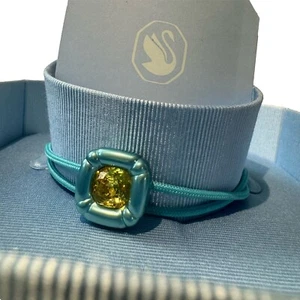 Swarovski Dulcis Necklace Turquoise Blue Yellow Adjustable Boxed RRP £95 - Picture 1 of 6