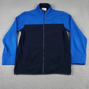 Nautica Sweater Boys XL Blue Fleece Full Zip Long Sleeve Sweatshirt Kids - Picture 1 of 10