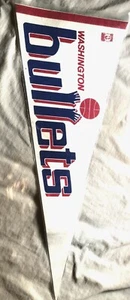 1970s NBA Vintage "WASHINGTON BULLETS" (Full Size) Basketball PENNANT, RARE - Picture 1 of 1