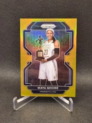 2022 Panini Prizm WNBA #64 Maya Moore Gold Prizm /10 Minnesota Lynx  - Image 1 of 2