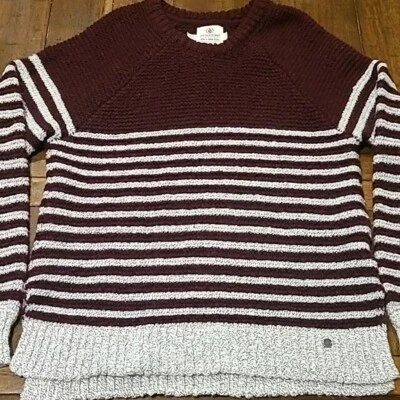 Volcom Cold Days Striped Crewneck Sweater S - Image 1 of 4