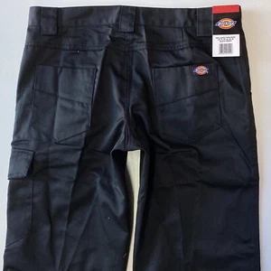 BNWT Ladies Dickies Work Trousers Black UK Size 12 W30 L31 (427D) - Picture 1 of 9