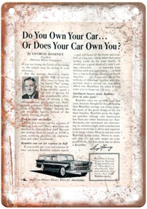 Vintage 1958 American Motors Rambler Auto Ad Reproduction Metal Sign A11476 - Picture 1 of 2