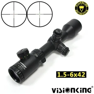 Visionking 1.5-6x42 Mil-dot Absehen Rot/Grün Zielfernrohr Luftgewehr Militaria - Bild 1 von 11