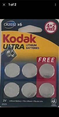 Kodak Ultra Lithium Watch, Key Fob,remote Battery  for CR2032, DL2032, E-CR2032 - Image 1 of 2