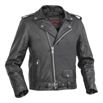 Kid’s leather Jacket Premium Motorcycle biker Kid’s Jacket Brando Style S-3XL - Image 1 of 4