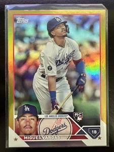 Miguel Vargas Gold Foil 1st Edition (RC) 2023 Topps Series 1 #163 Dodgers Rookie - Picture 1 of 2