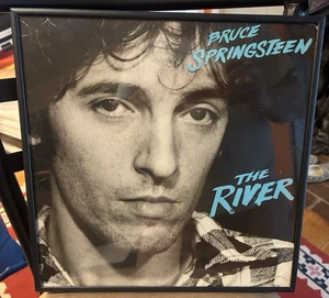 Vtg Bruce Springsteen-The River 1980 Vintage Framed Album Cover Wall art NICE! - Picture 1 of 3