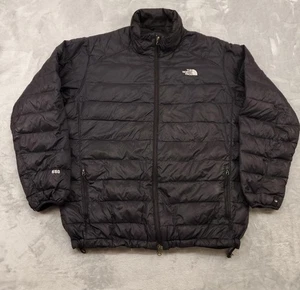 North Face Jacket Mens XL Black 550 Down Puffer Full Zip Winter Outdoor Coat - Picture 1 of 16