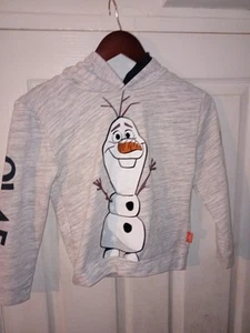 Kids Disney Frozen 2 Olaf The Snowman Grey Hoodie Size 7-8yrs - Picture 1 of 5