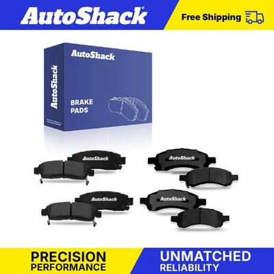 Front Rear Ceramic Brake Pad Set for 2009-2017 Chevrolet Traverse - Imagem 1 de 4