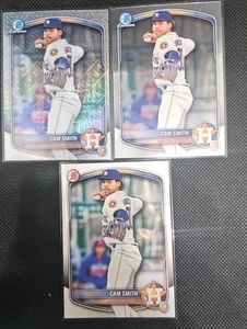 2025 Bowman #BP-48 Cam Smith (lotto x3) Mojo, cromo e base (165) - Foto 1 di 2