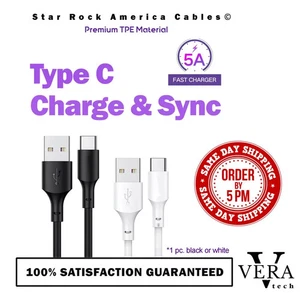 6FT USB C CABLE TYPE C to A FAST CHARGING CHARGER CORD FOR SAMSUNG-Black - Picture 1 of 7