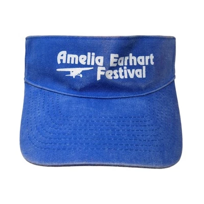 Chapéu Viseira Amelia Earhart Festival Strapback Azul Tamanho Único Ajustável Otto - Imagem 1 de 4