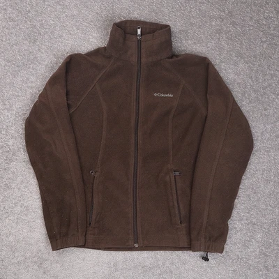 Chaqueta polar Columbia XS marrón manga larga cremallera completa para mujer Foto 1 de 4