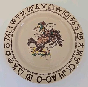Westward Ho Rodeo Pattern 10.5" Dinner Plate - Picture 1 of 4