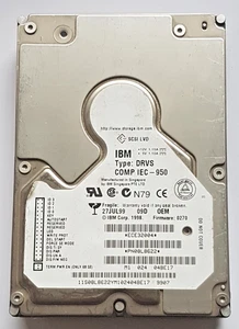 9 GB IBM Drvs 09D Pn 08L8622 10K Ultra2 Wide SCSI 80pin 1MB HDD 3.5 " Hard Drive - Picture 1 of 1