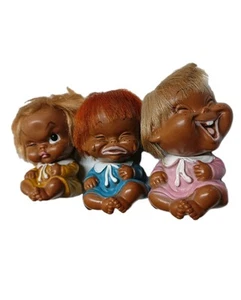 3 YSC African American  Soft vinyl vintage girl Crying  antique MADE IN JAPAN - Picture 1 of 15