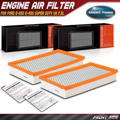 2x Engine Air Filter for Ford E-350 E-450 Super Duty Econoline Super Duty 7.3L - Image 1 of 4
