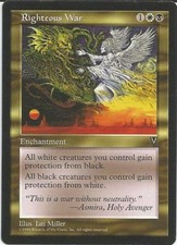 MTG 1x War legitimate Righteous War-ENGLISH-Visions Visions