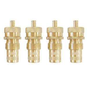 Convenient Automatic Brass Tyre Deflator Kit Hassle Deflation Set of 4 - Picture 1 of 8