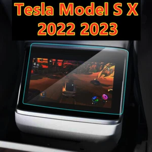 Película protectora de pantalla táctil del asiento trasero vidrio templado para Tesla Model S X 2022 - Imagen 1 de 2