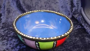 CUENCO DE CERÁMICA FESTIVO ~ 6,75”d x 3” ~ Muy buen estado ~ - Imagen 1 de 6
