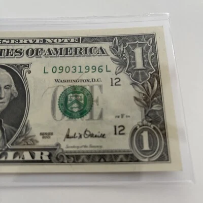 September 3rd 1996 Birthday Anniversary $1 Bill 09031996 Uncirculated Great Gift - Image 1 of 3