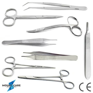 Medical Surgical Suturing Instruments Hemostat Tissue Forceps Surgery Shear Tool - Picture 1 of 10