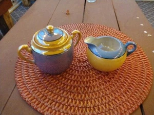 Glanzgeschirr Sahne und Zucker Set handbemalt Japan - Bild 1 von 10