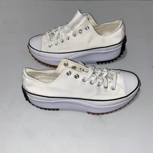 Converse Run Star Hike OX Low Bianco Nero Gum Canvas Taglia Uomo 11 Donna 12,5 - Foto 1 di 6