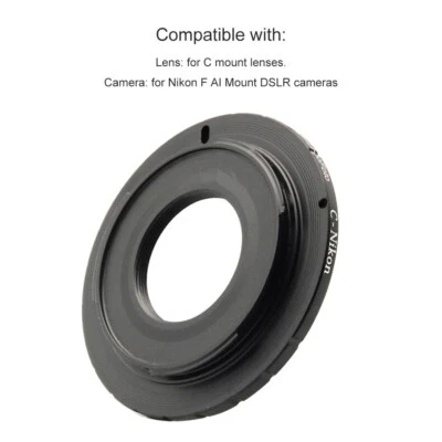 C-AI Lens Adapter Ring for C-mount Lens to Nikon F AI Mount Camera D4S D3 D3X - Image 1 of 4