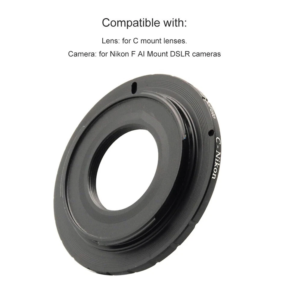 C-AI Lens Adapter Ring for C-mount Lens to Nikon F AI Mount Camera D4S D3 D3X - Image 1 of 4