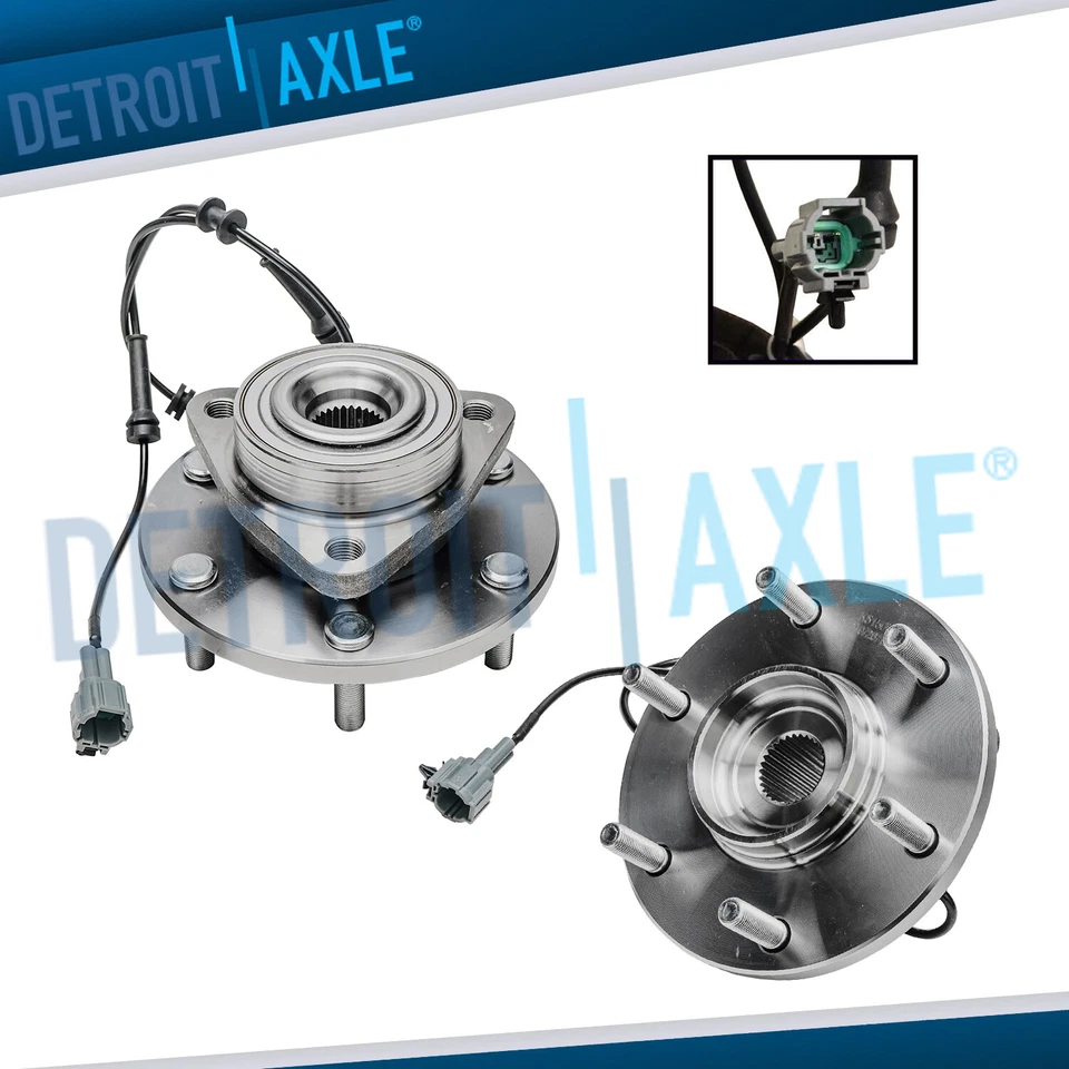 Par (2) de bujes de cojinete de rueda delantera para Nissan Armada Titan Infiniti QX56 2004-2007 Foto 1 de 4