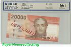 Chile P 165s 20000 Pesos 2009 Specimen RARE