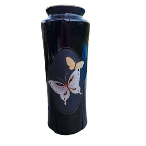 Vintage Japanese Vase With Butterlies Cottagecore Gold Fine China of Japan 11" - Picture 1 of 12