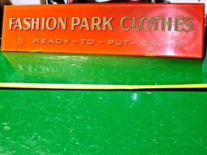 ROCHESTER N Y FASHION PARK CLOTHES ORIGINAL MID CENTURY STORE SIGN SUPER - Picture 1 of 12