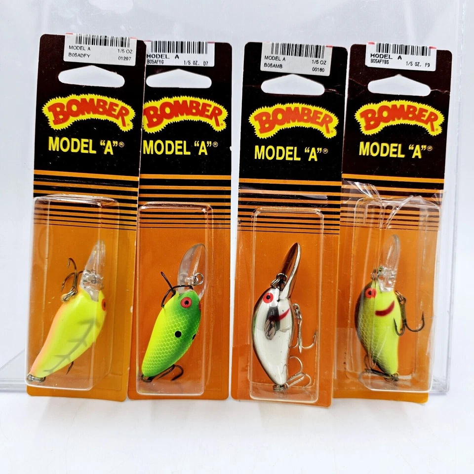 Vtg Bomber Lures Model A Crankbait 5A Orange Pack 1/5 Oz You Choose Color 6 Feet - Image 1 of 1