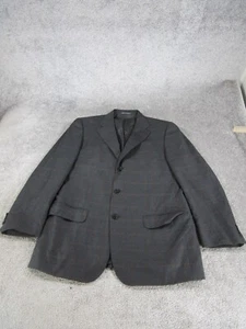 Corneliani Sport Coat Men 40 R Wool Cashmere Gray Blazer Jacket Windowpane Italy - Picture 1 of 13