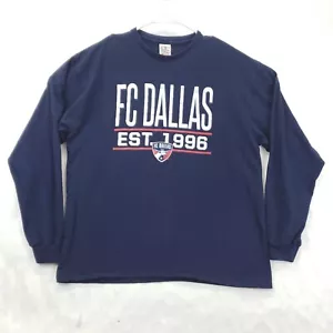 Junk Food FC Dallas Shirt Men XL Blue Long Sleeve Performance Crew Neck Pullover - Picture 1 of 8