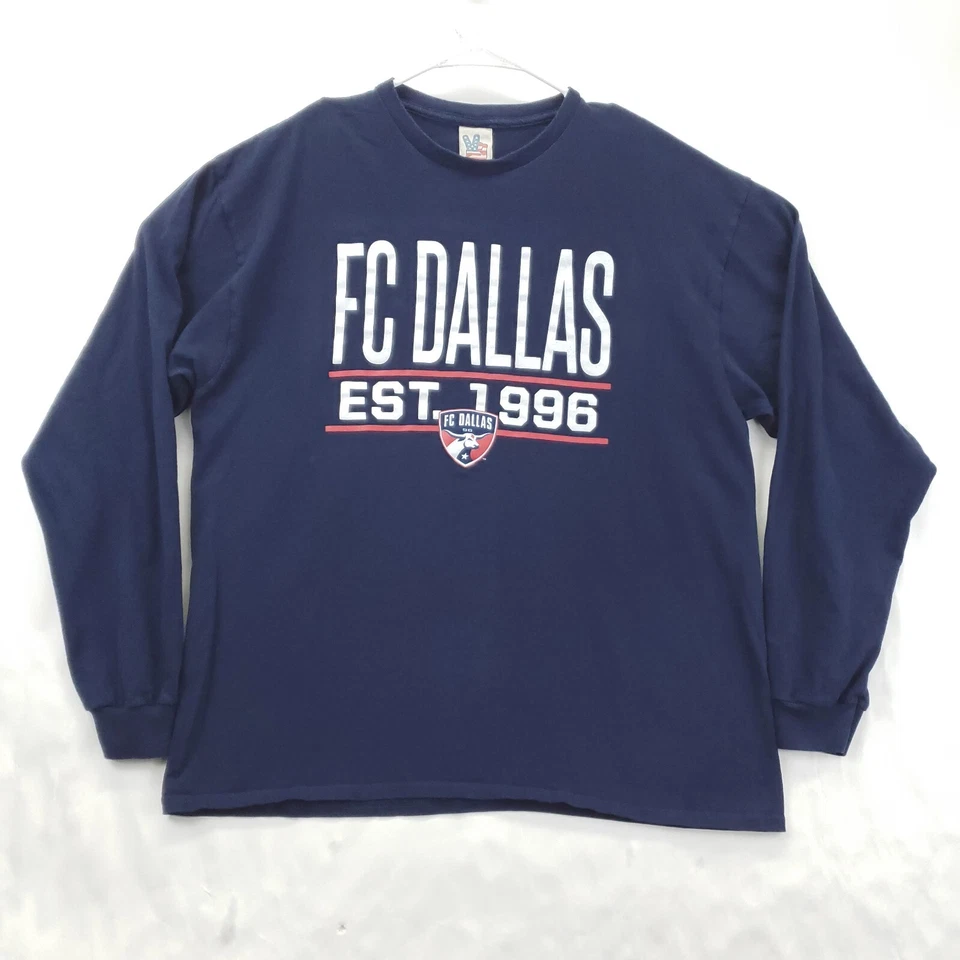 Camisa Pullover Junk Food FC Dallas Hombre XL Azul Manga Larga Rendimiento Cuello Redondo Foto 1 de 4